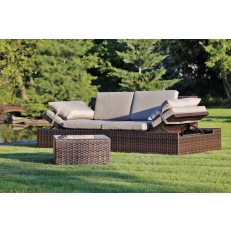 Sofa Milano 2 v 1 z technoratanu  Beige / Beige