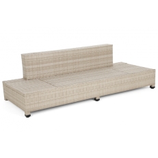 Sofa Milano 2 v 1 z technoratanu  Beige / Beige