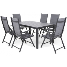 Zahradní nábytek Ibiza Alu Grey / Grey 6+1