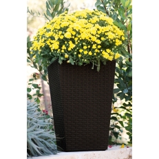 KETER Květináč Rattan Planter M - hnědý