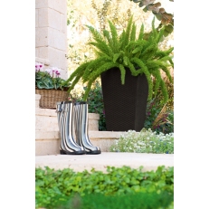 KETER Květináč Rattan Planter M - hnědý