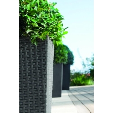 KETER Květináč Rattan Planter M - antracit