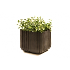 KETER Květináč Wood Planter M - hnědý
