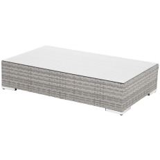 Rohová sedací souprava z technoratanu Panama Grey / Light Grey levá