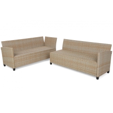 Rohová sedací souprava z technoratanu Lagos Beige