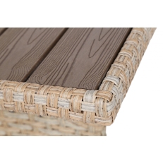Rohová sedací souprava z technoratanu Lagos Beige