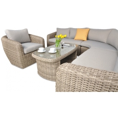 Rohový zahradní set ATENA CAFFE + křeslo Beige