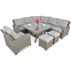 Luxusní rohový zahradní set TOLEDO DINING Grey