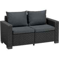 Dvoumístná zahradní pohovka KETER California Sofa- 141 x 68 x 72 cm - Grafit / coolgrey