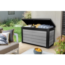 Zahradní úložný box KETER Denali Duotech Deck Box 380 L - 123 x 70,6 x 62 cm - šedý / hnědý