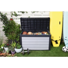 Zahradní úložný box KETER Denali Duotech Deck Box 380 L - 123 x 70,6 x 62 cm - šedý / hnědý