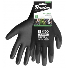 Ochranné rukavice z polyuretanu Bradas PURE BLACK vel. 11