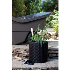 KETER Květináč Cylinder Planter M - antracit