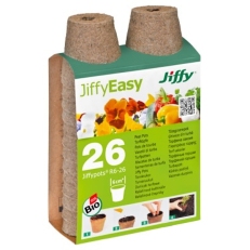 Rašelinový květináč Jiffypot® R6-26, 6 cm - balení 26 kusů