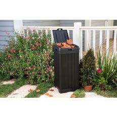 Zahradní odpadkový koš KETER Baltimore 125 L - 41 x 41 x 87,4 cm - černý