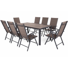 Zahradní nábytek Ibiza Alu Grey / Taupe 8+1