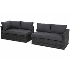 Zahradní rohový set SANTORINI Grey / Grey Melange