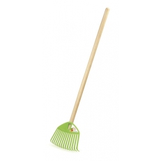 Dětské hrábě FOCUS BABY, dřevěná násada 71 cm - zelené