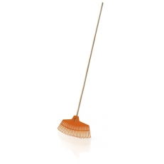 Hrábě FOCUS, dřevěná násada 165 cm - oranžové