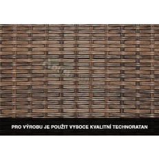 Rohová sedací souprava z technoratanu CANVAS Brown