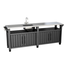 Zahradní kuchyň KETER Unity Chef 415 L - 237 x 51,3 x 89,4 cm - grafitová