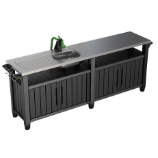 Zahradní kuchyň KETER Unity Chef 415 L - 237 x 51,3 x 89,4 cm - grafitová