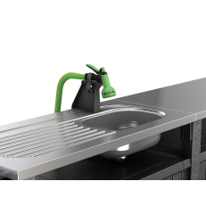 Zahradní kuchyň KETER Unity Chef 415 L - 237 x 51,3 x 89,4 cm - grafitová