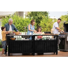 Zahradní kuchyň KETER Unity Chef 415 L - 237 x 51,3 x 89,4 cm - grafitová