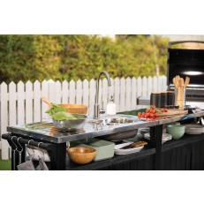 Zahradní kuchyň KETER Unity Chef 415 L - 237 x 51,3 x 89,4 cm - grafitová
