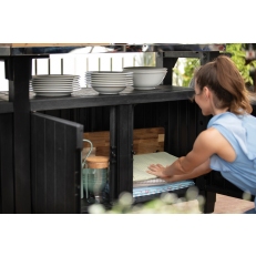 Zahradní kuchyň KETER Unity Chef 415 L - 237 x 51,3 x 89,4 cm - grafitová