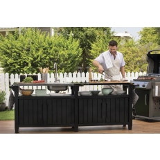 Zahradní kuchyň KETER Unity Chef 415 L - 237 x 51,3 x 89,4 cm - grafitová