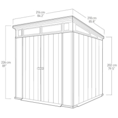 Zahradní domek Keter Artisan 7x7 - 226 x 218 x 214 cm - šedý / antracit
