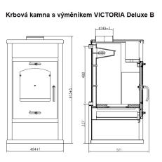 Krbová kamna s výměníkem VICTORIA Deluxe B