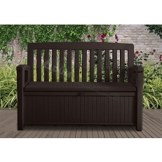 Zahradní lavice Keter Patio 227 L - 138,6 x 63,5 x 88 cm - hnědá