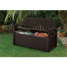 Zahradní lavice Keter Patio 227 L - 138,6 x 63,5 x 88 cm - hnědá