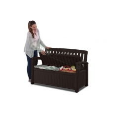 Zahradní lavice Keter Patio 227 L - 138,6 x 63,5 x 88 cm - hnědá