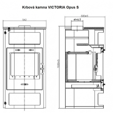 Krbová kamna VICTORIA Opus S, hnědá