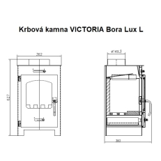 Krbová kamna VICTORIA Bora Lux L