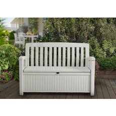 Zahradní lavice Keter Patio 227 L - 138,6 x 63,5 x 88 cm - bílá