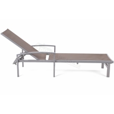 Zahradní lehátko Caravela Silver / Taupe