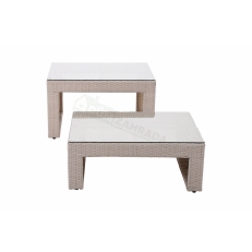 Rohová sedací souprava z technoratanu Milano Coffee Beige / Beige Melange