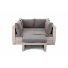 Rohová sedací souprava z technoratanu Milano Coffee Beige / Beige Melange