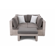 Rohová sedací souprava z technoratanu Milano Coffee Beige / Beige Melange