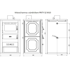 Krbová kamna s výměníkem PRITY S2 W10