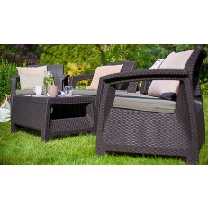 Zahradní set Allibert Corfu Quattro  - hnědý
