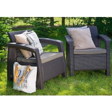 Zahradní set Allibert Corfu Max 2 - hnědý