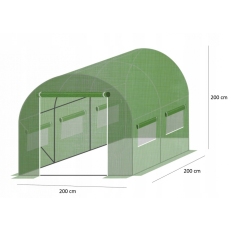 Foliovník 200x200x200 cm - zelený