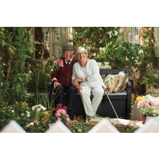 Zahradní lavice Keter Eden Garden Bench 265 L - 140 x 60 x 84 cm - grafit / světle šedá