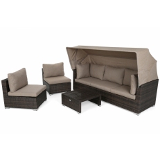 Vigo zahradní sestava z technoratanu  Brown Mat/Brown Melange