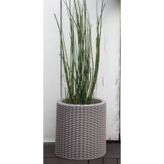 KETER Květináč Cylinder Planter M - Silver grey - šedý